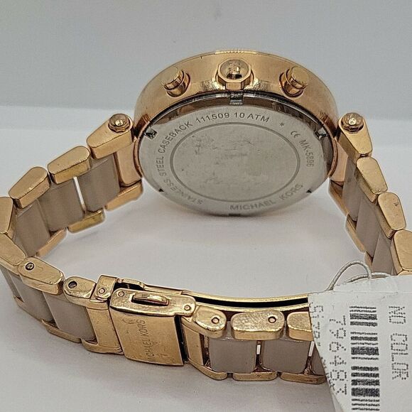 Michael Kors MK5896 Women's Stainless Steel Analog Blush Dial Quartz Watch BC718 - Picture 10 of 10